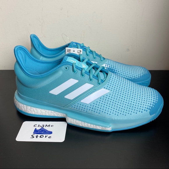 adidas solecourt boost parley blue men's shoe